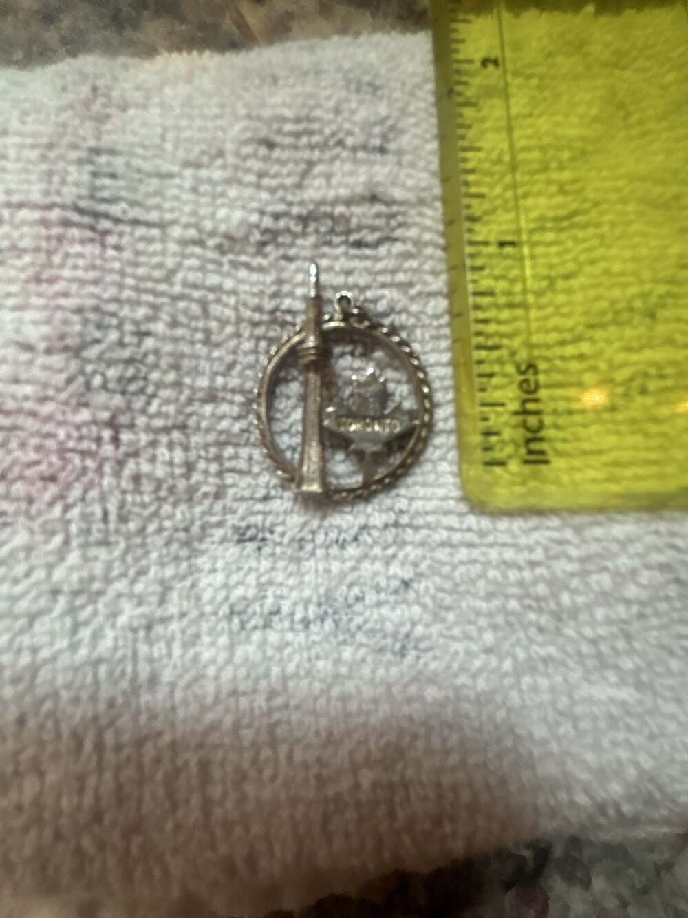 Vintage Sterling Silver Toronto Canada CN Tower Pendant Charm